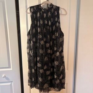 Joie Black and Cream Sleeveless Sundress
